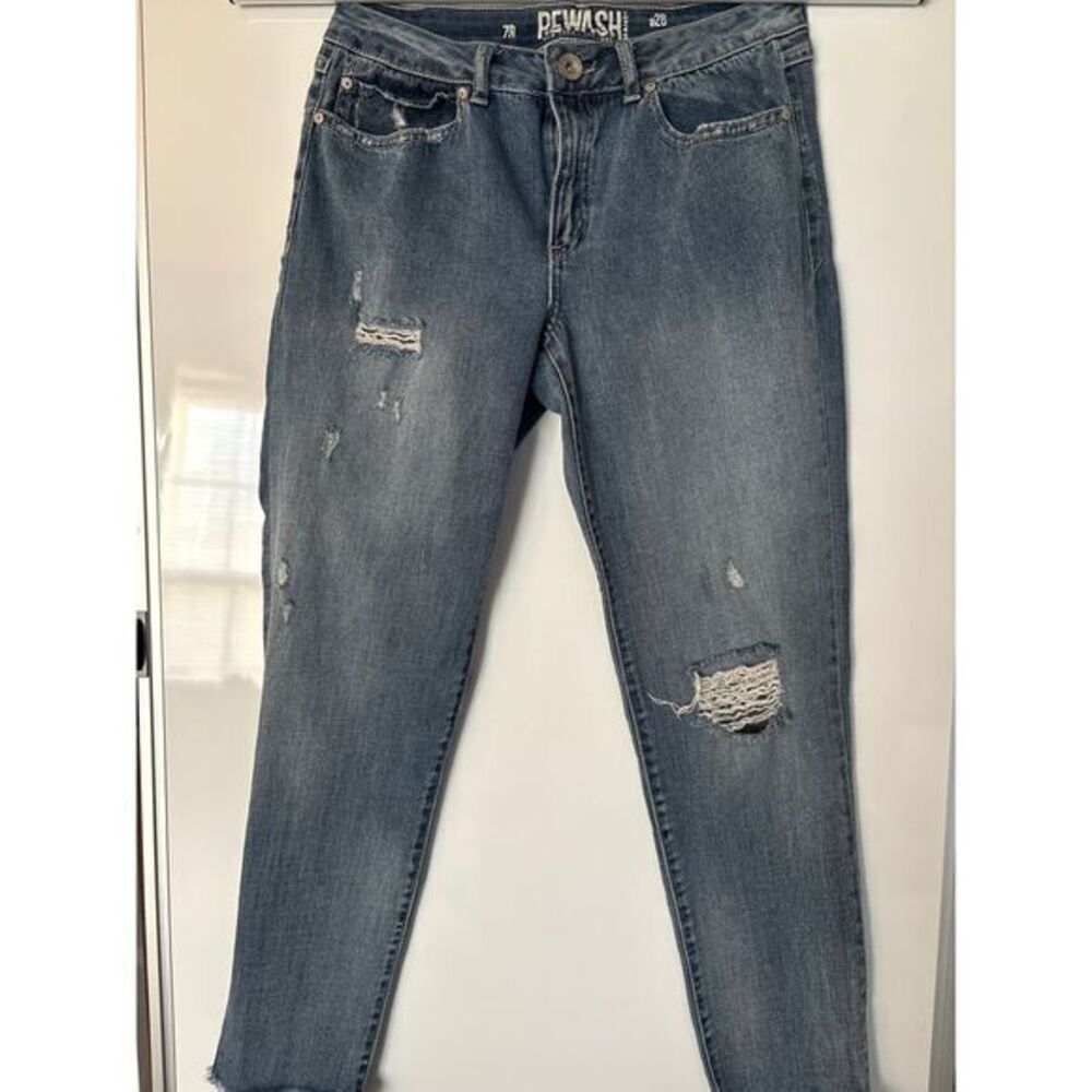 Rewash jeans straight leg 7R W28 ripped